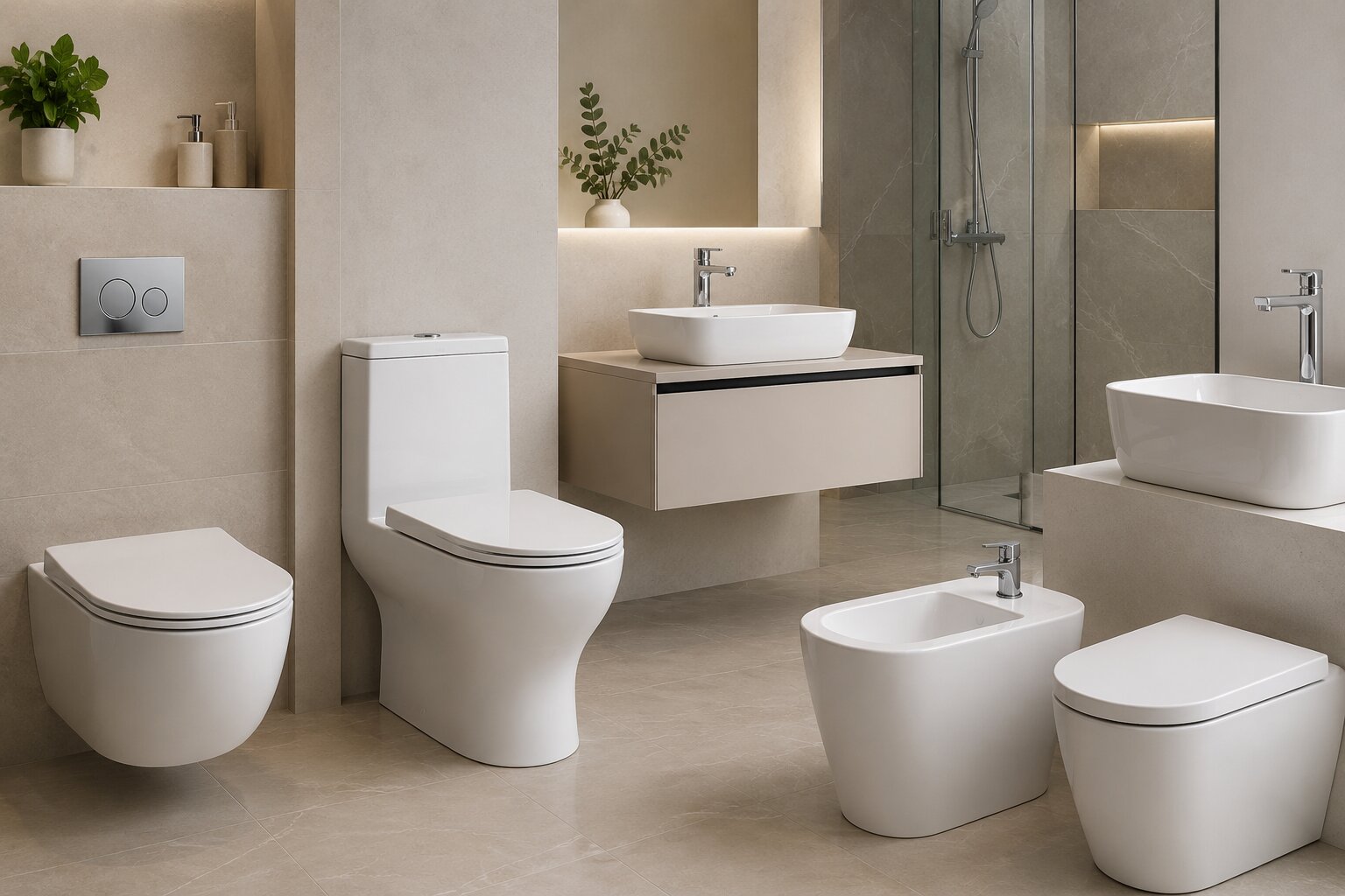 Sanitaryware products available at Nager Bazar showroom